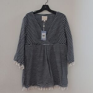 Sail to Sable Navy and White Striped Tunic